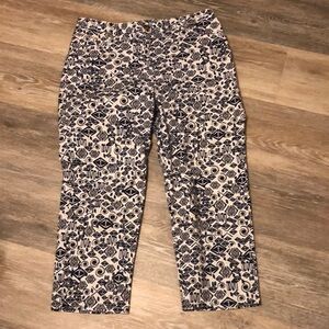 Ruby Rd.  Crop Aztec Print Style Crop Pants